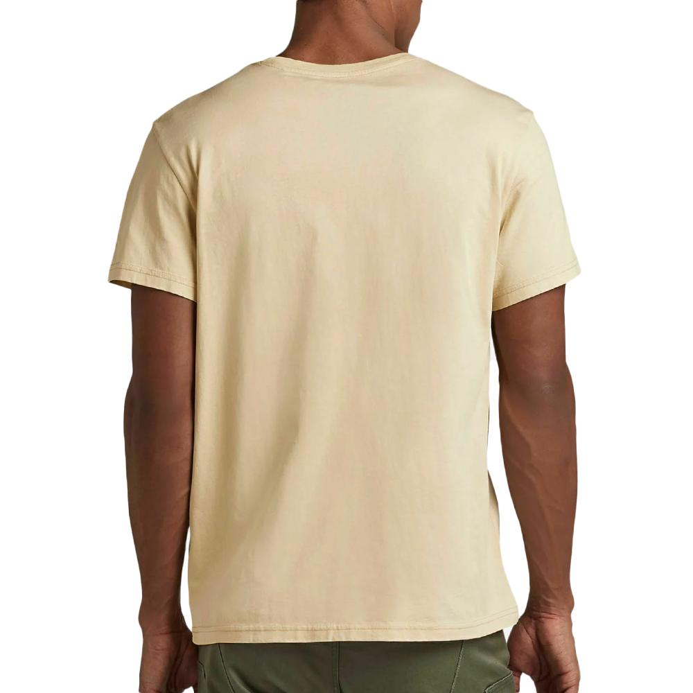 T-shirt Beige Homme G-Star Raw D22776 vue 2