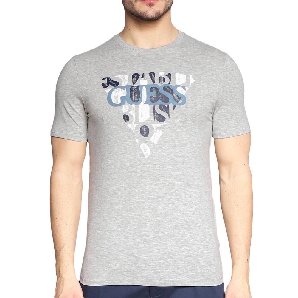 T-shirt Gris Homme Guess Blurri vue 2
