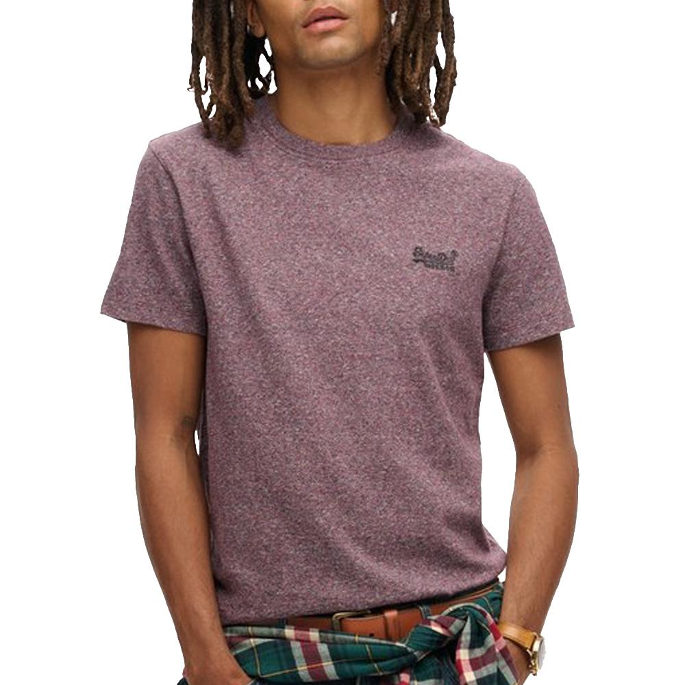 T-shirt Bordeaux Homme Superdry Vintage Logo M1011245A pas cher