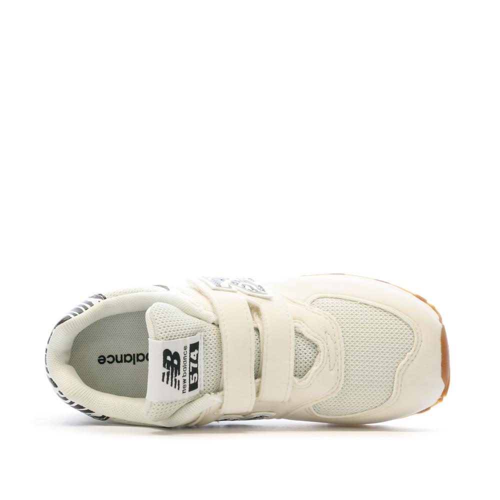 Baskets Ecrus Fille New Balance 574 vue 4