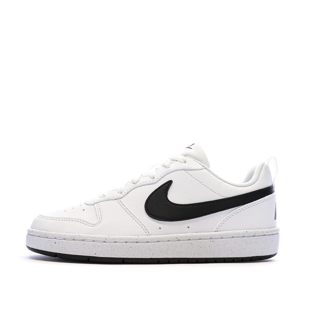 Baskets Blanches Garçon Nike Court Borough Low pas cher