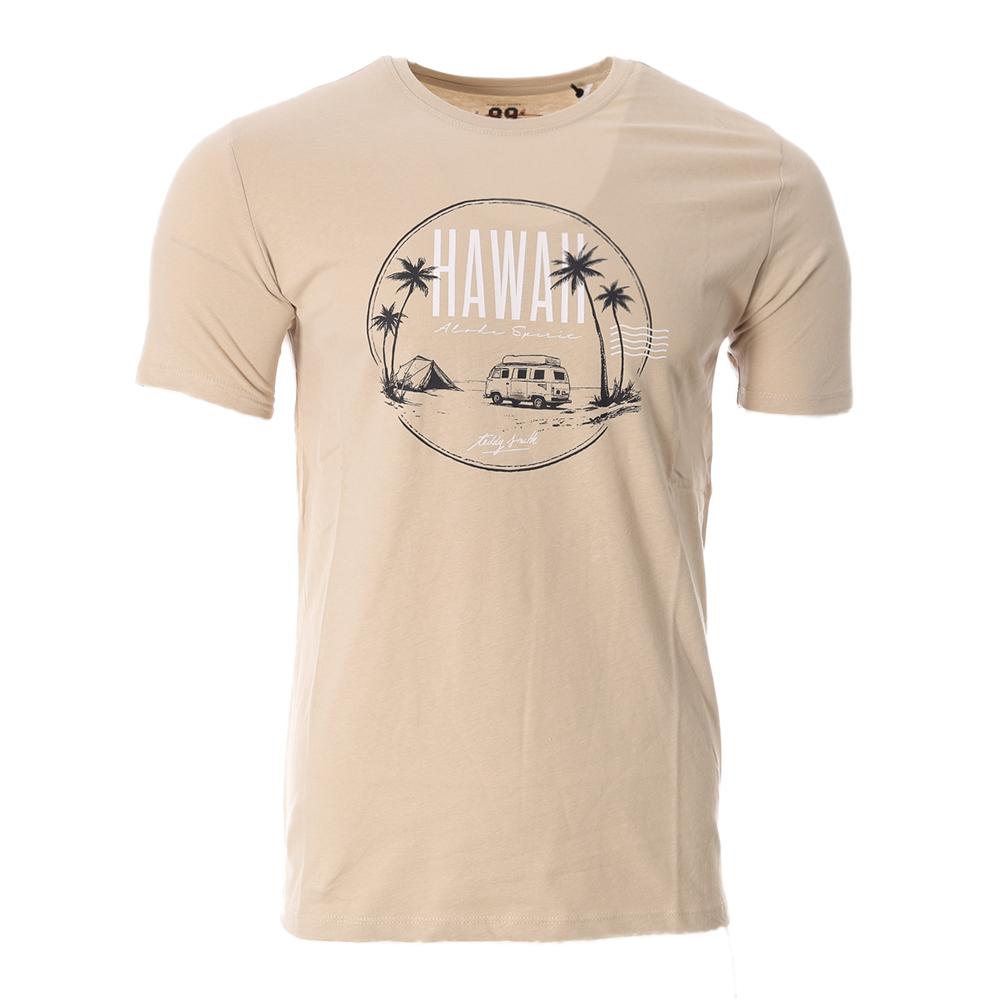 T-shirt Beige Homme Teddy Smith Hawaii pas cher