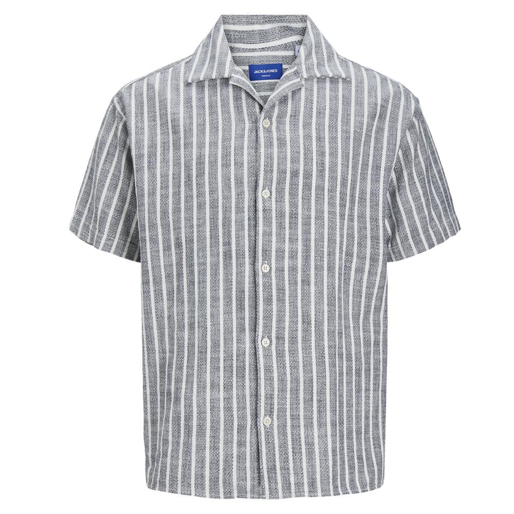 Chemisette Rayures Grises/Blanches Homme Jack & Jones Cabana vue 3