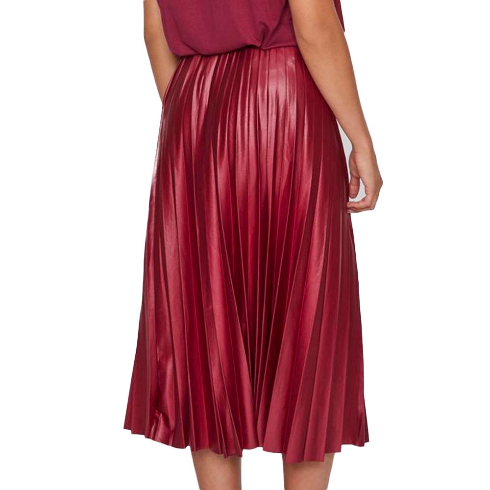 Jupe Plissée Rouge Femme Vila Nitban vue 2