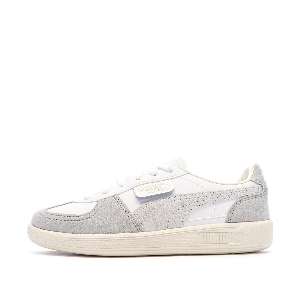 Baskets Blanche/Grise Fille Puma Palermo Moda Vintage pas cher