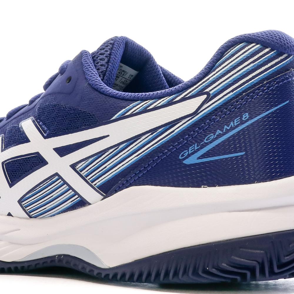Chaussures de Tennis Bleu Mixte Asics Gel-game 8 vue 7