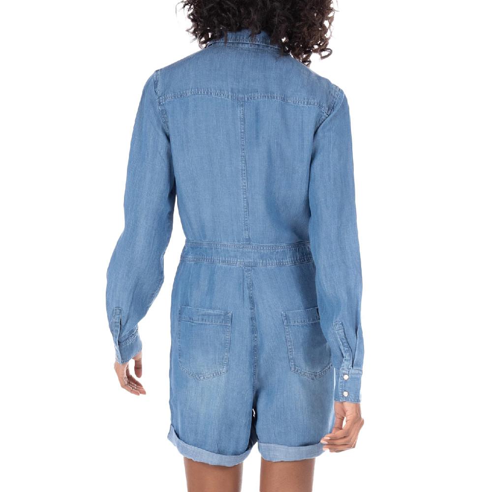 Combishort Bleu Femme Superdry Playsuit vue 2