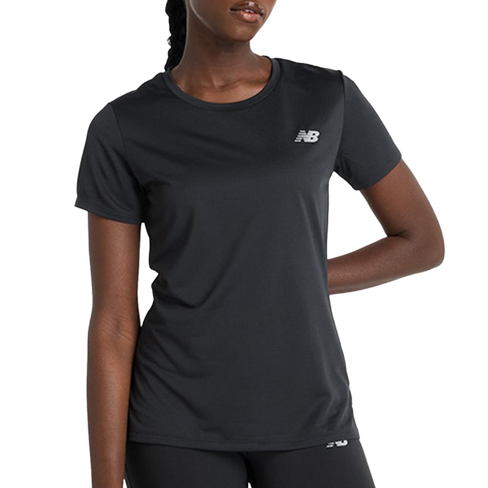 Schwarzes Damen-T-Shirt New Balance Sportes1 günstig