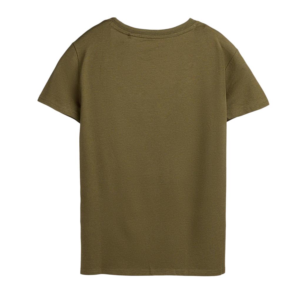 T-shirt Kaki Femme Teddy Smith Mia vue 2