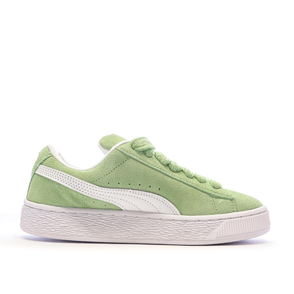 Baskets Vert/Blanc Femme Puma Suede XL vue 2