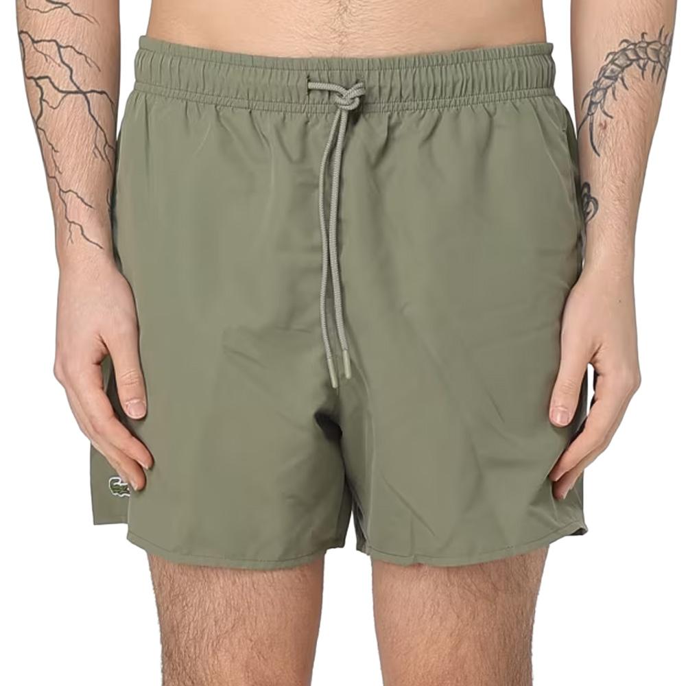 Short de bain Kaki Clair Homme Lacoste Lengths pas cher