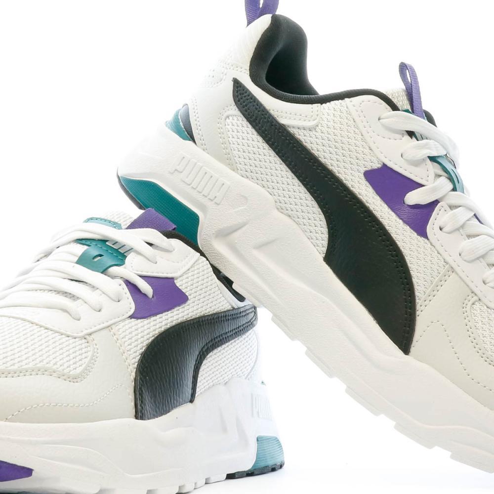 Baskets Blanches/Violettes Homme Puma Trinity Lite vue 7