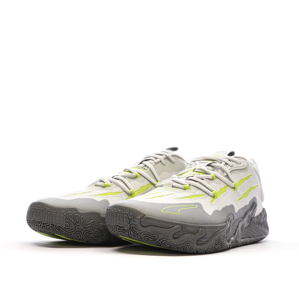 Chaussures de basket Blanche/Grise Homme Puma Hills vue 6