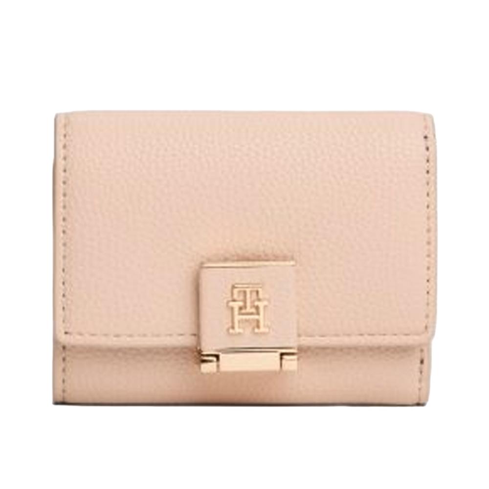 Portefeuille Rose Pastel Femme Tommy Hilfiger Trifold pas cher