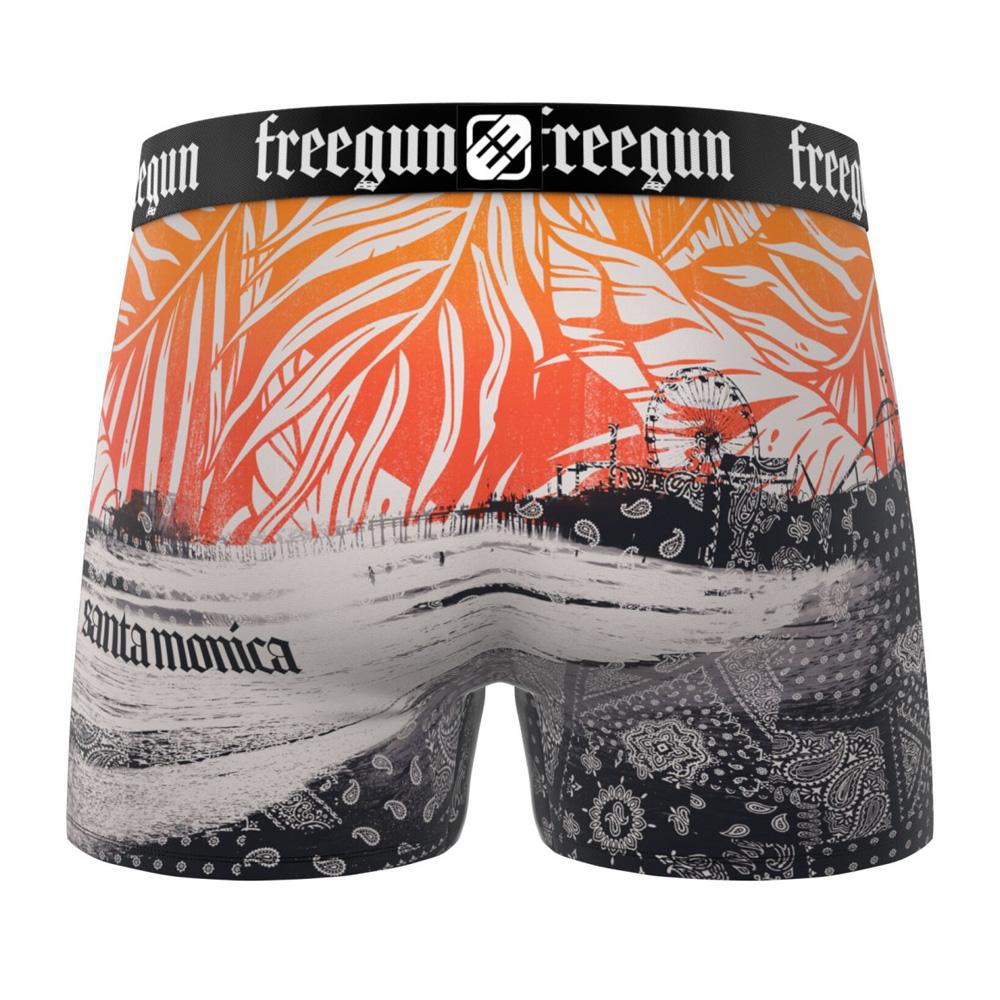 Boxer Gris/Orange Garçon Freegun Santa Monica vue 2