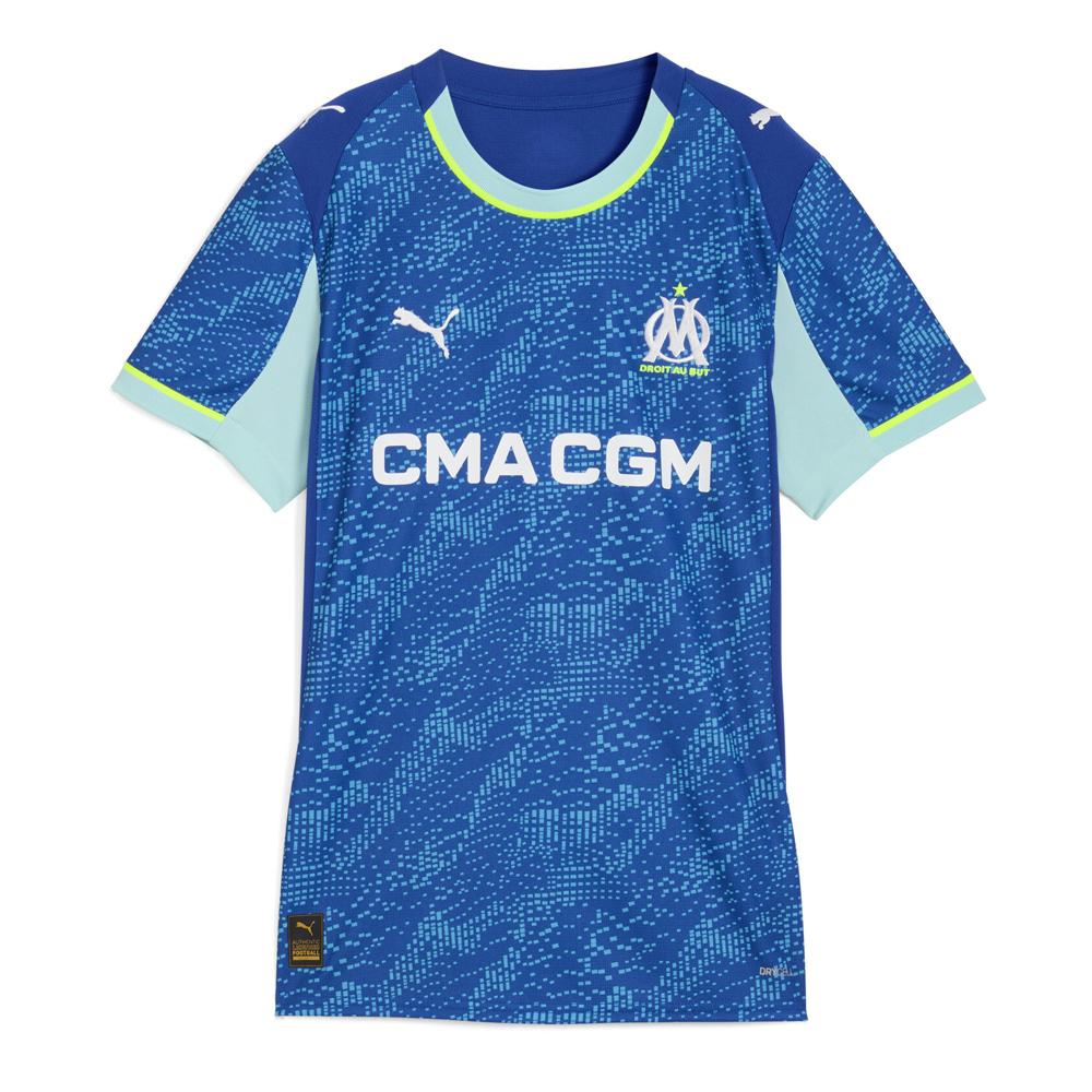 OM Maillot de Football Bleu/Turquoise/Jaune Homme Puma 25/26 pas cher