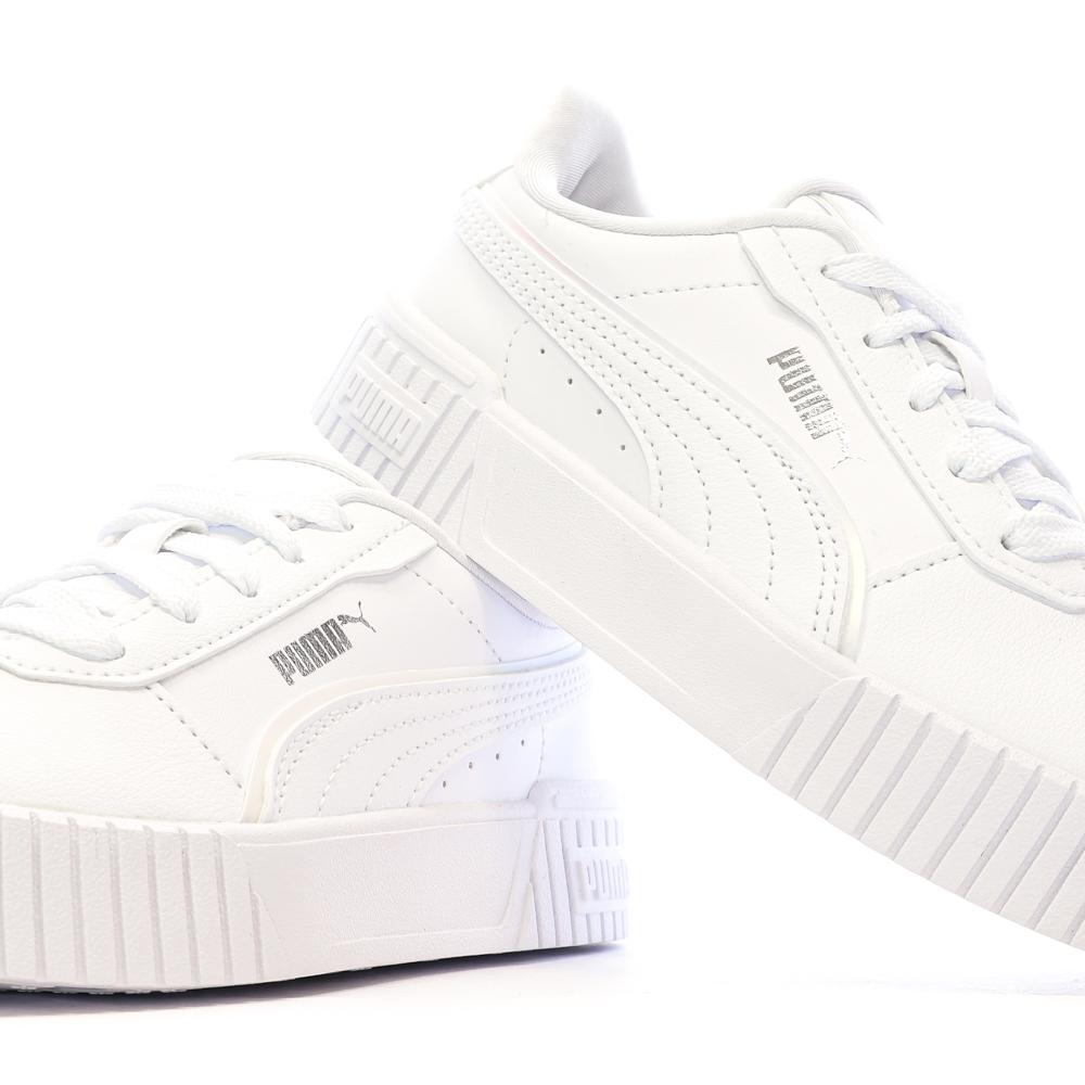 Baskets Blanches Fille Puma Carina 2.0 Holo vue 7