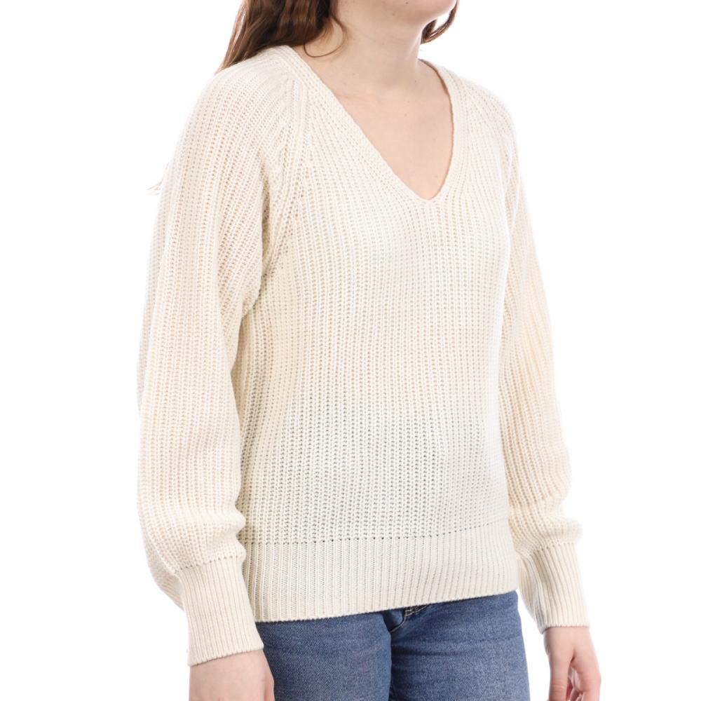 Pull Écru en maille Femme Vero Moda Sayla pas cher