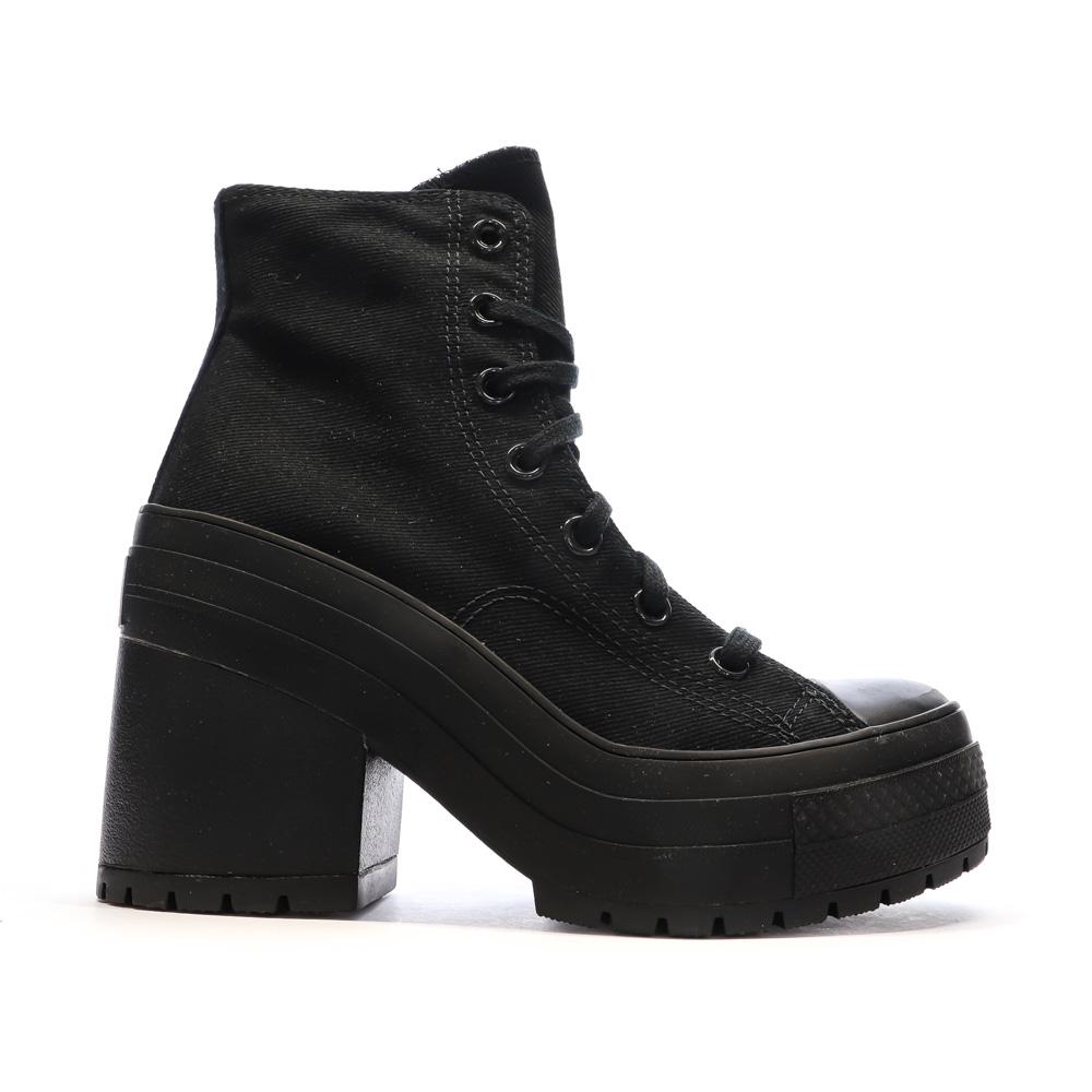 Baskets Noires Femme Converse Chuck 70 De Luxe Heel vue 2