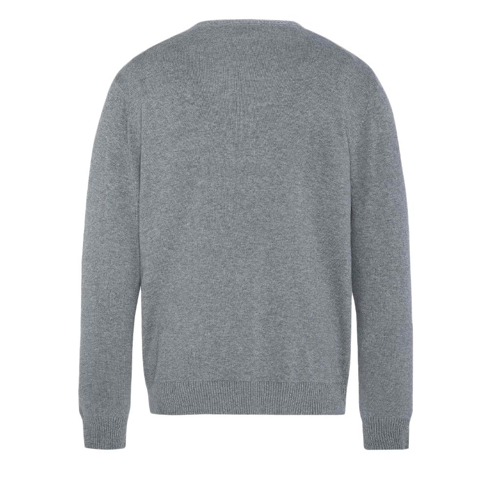 Pull Gris Homme Schott Basic Fin Ras vue 2