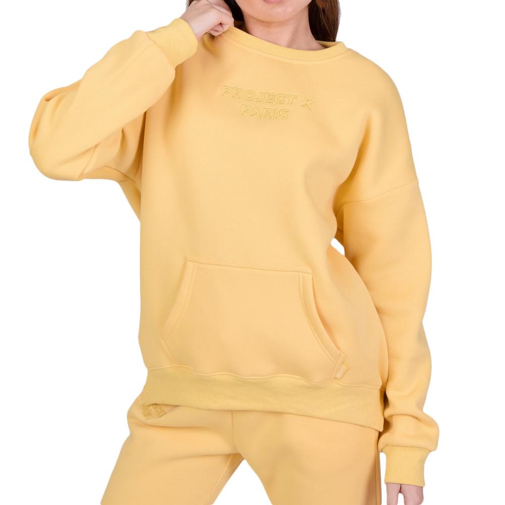 Sweat Jaune Femme Project X Paris Broderie pas cher