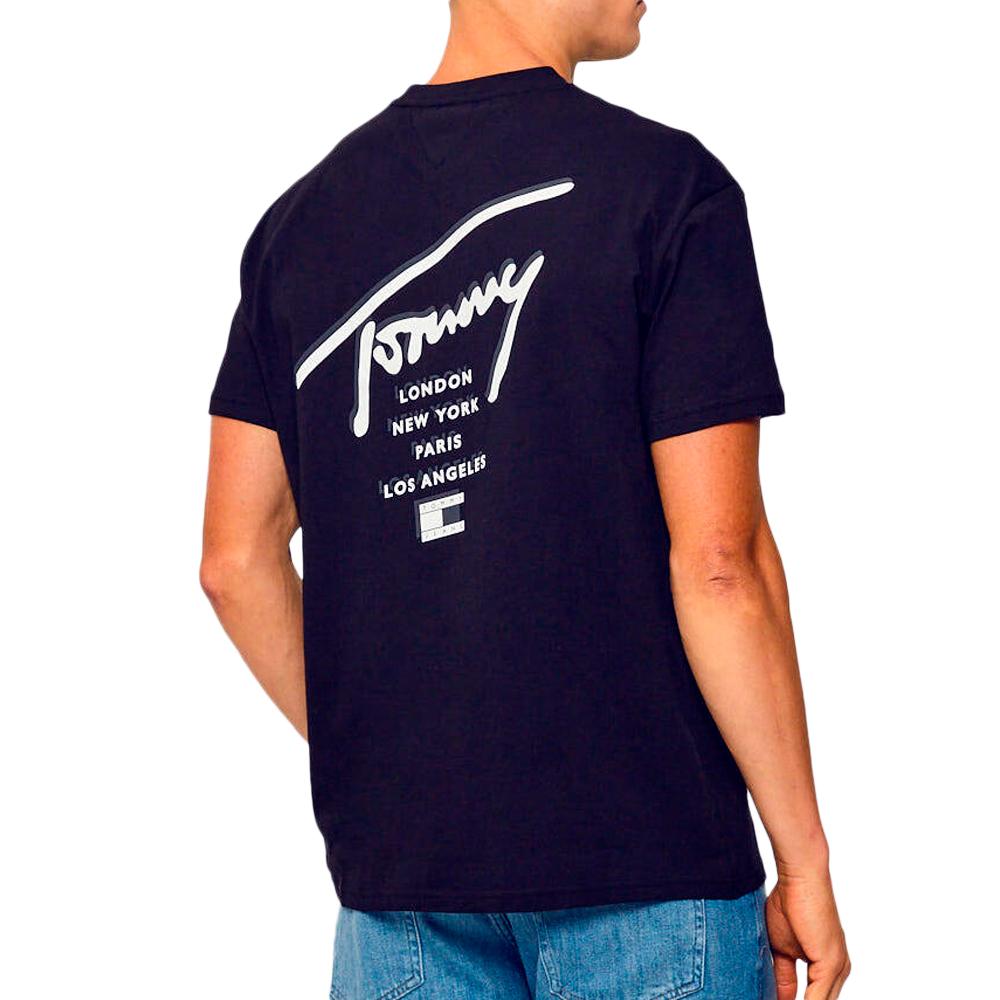 T-shirt Marine Homme Tommy Hilfiger Tjm Reg Sign City vue 2