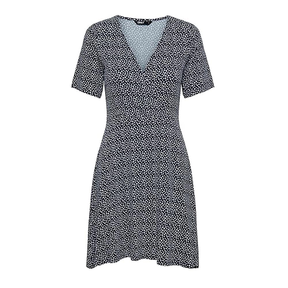 Robe Noire à Motifs Femme Only Verona pas cher