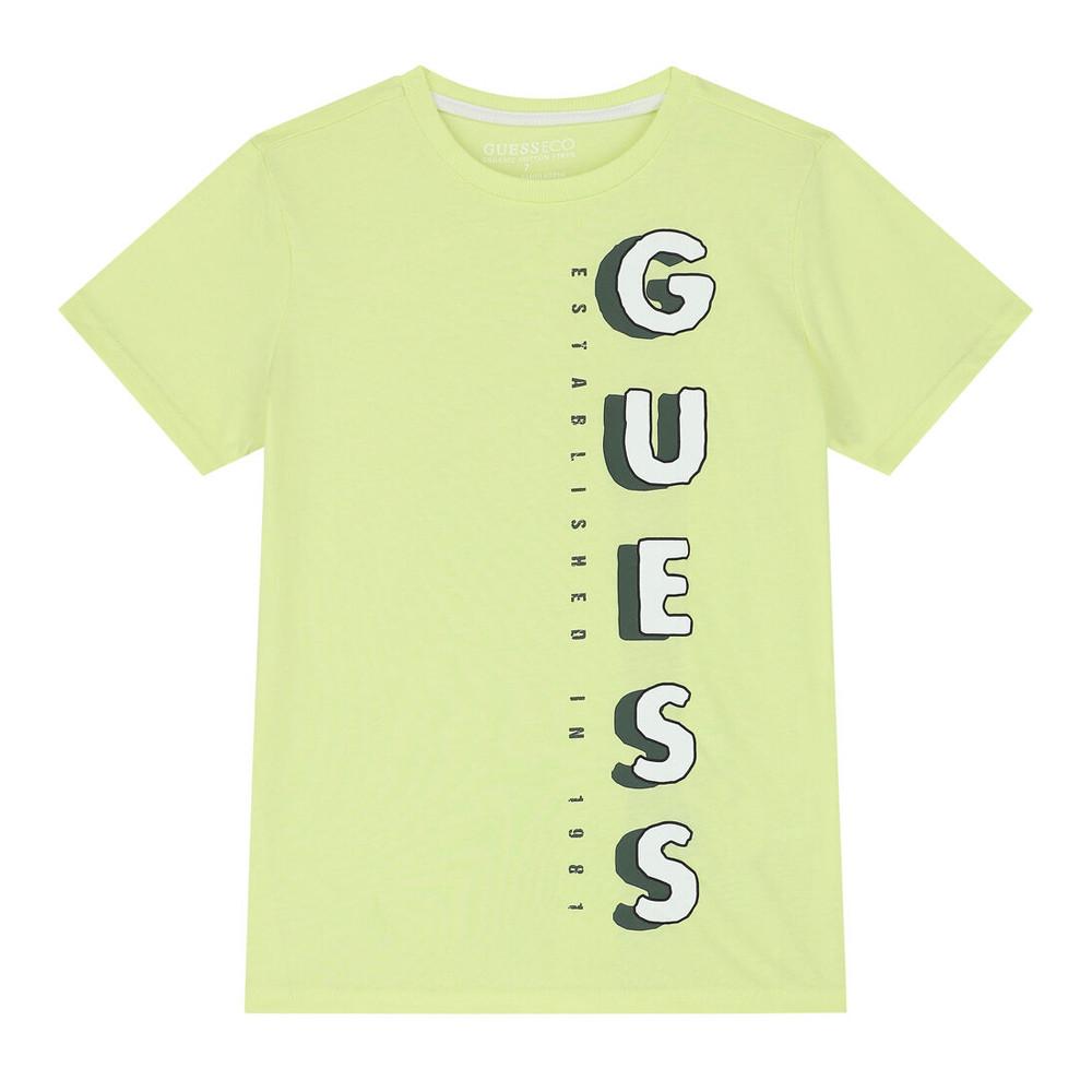 T-shirt Vert Garçon Guess L3GI00K pas cher