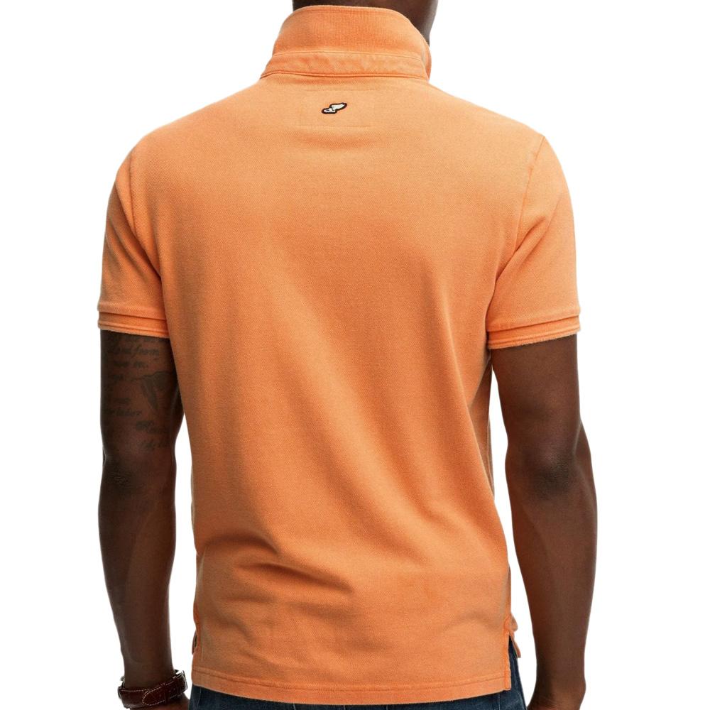 Polo Orange Homme Superdry Classic Pique vue 2