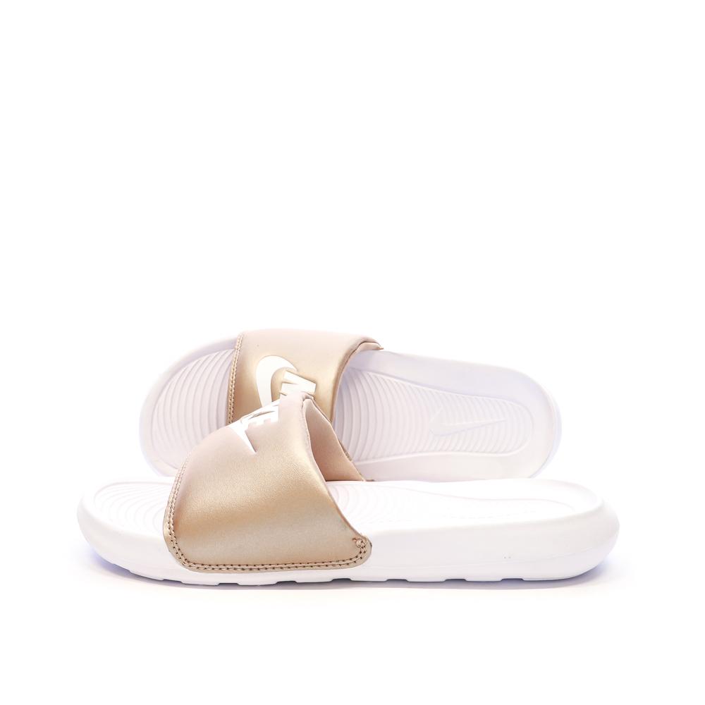 Claquettes Rose/Blanche Femme Nike Victori One pas cher