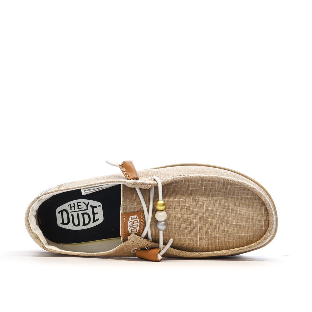 Chaussures Beiges/Dorées Femme Hey Dude Wally Sport Mesh vue 4