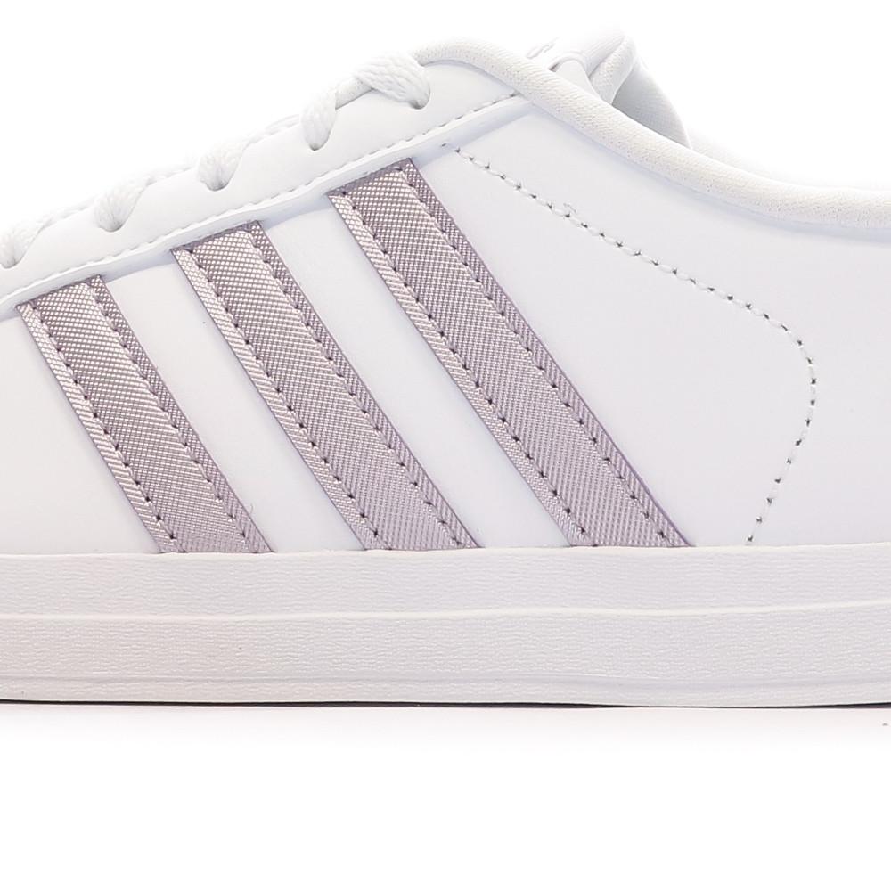 Baskets Blanches/Violette Femme Adidas Courtpoint vue 7