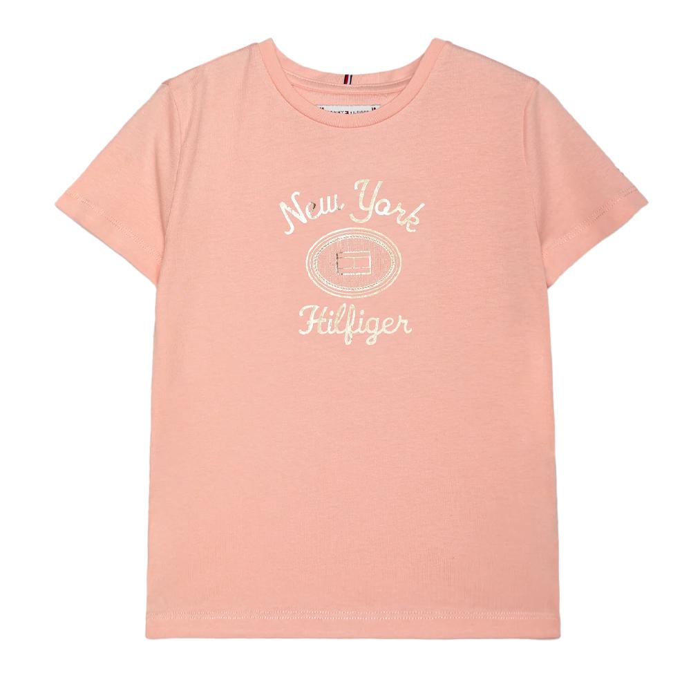 T-shirt Rose Fille Tommy Hilfiger Hilfiger Foil pas cher