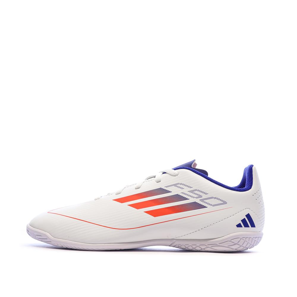 Chaussures de football Blanches/Bleu Garçon Adidas F50 Club pas cher