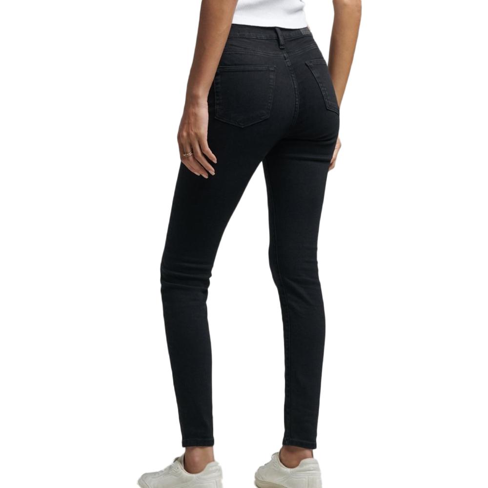 Jean Skinny Noir Femme Superdry Vintage High Rise vue 2