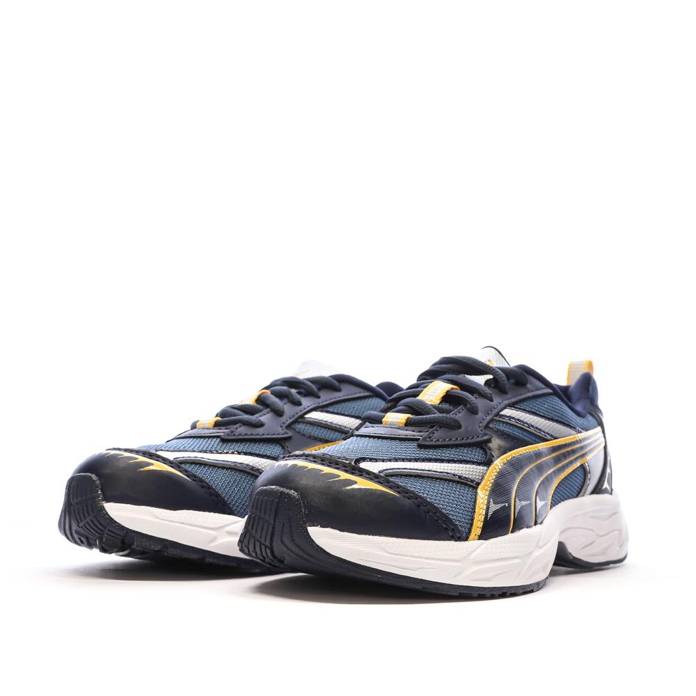 Baskets Gris Bleuté/Orange Fille Puma Morphic vue 6
