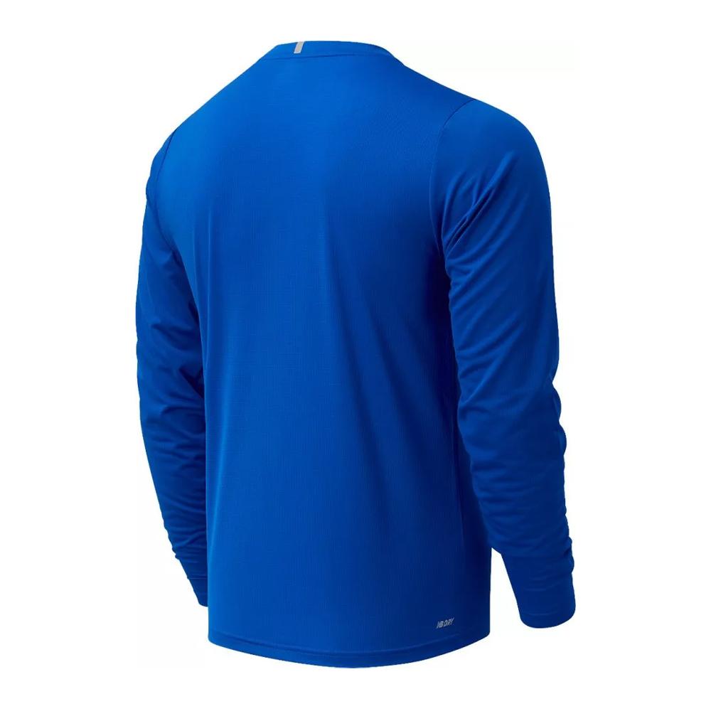 T-Shirt Manches Longues Bleu Homme New Balance Core Run vue 2
