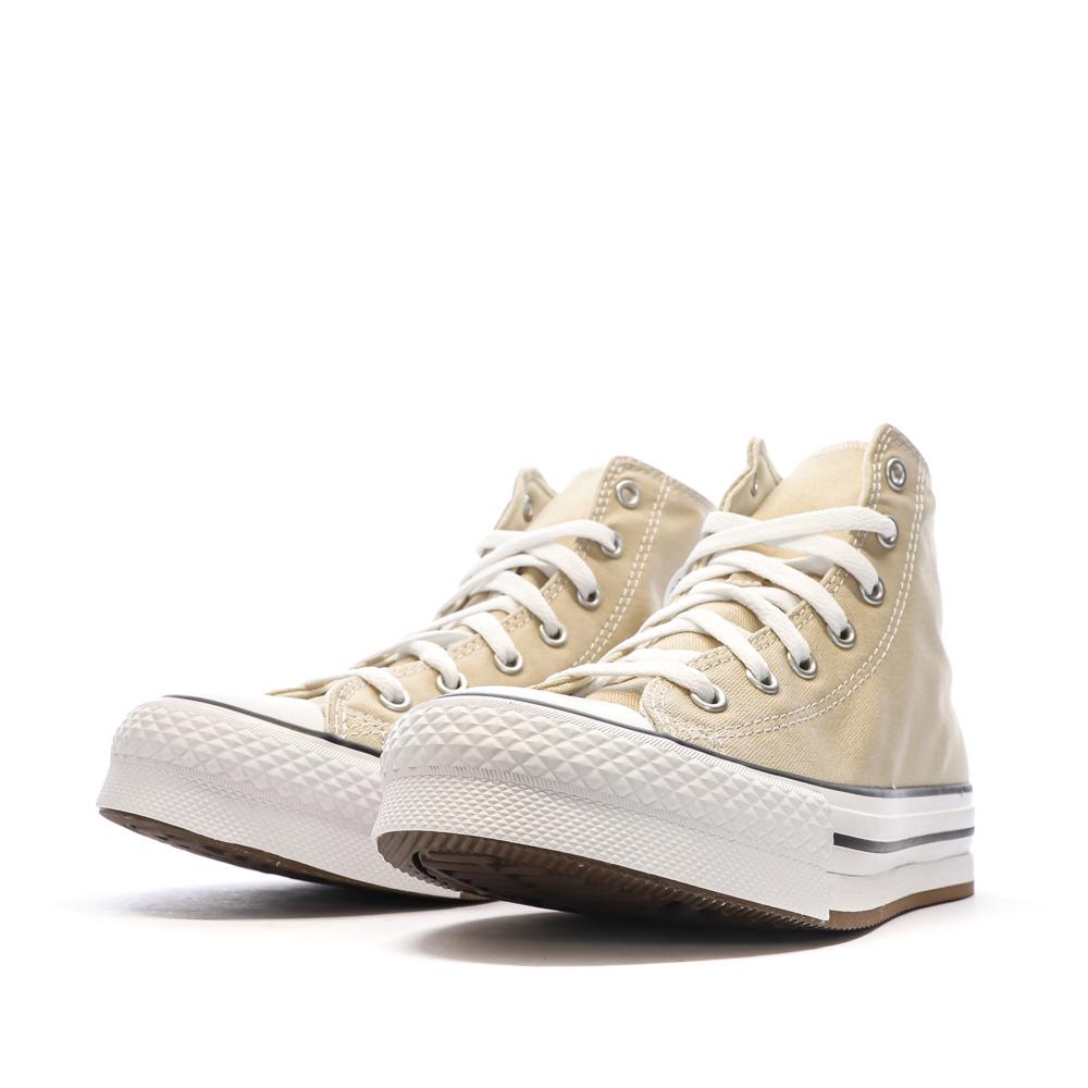 Baskets Beiges Femme Converse All Star Lift Platform vue 6