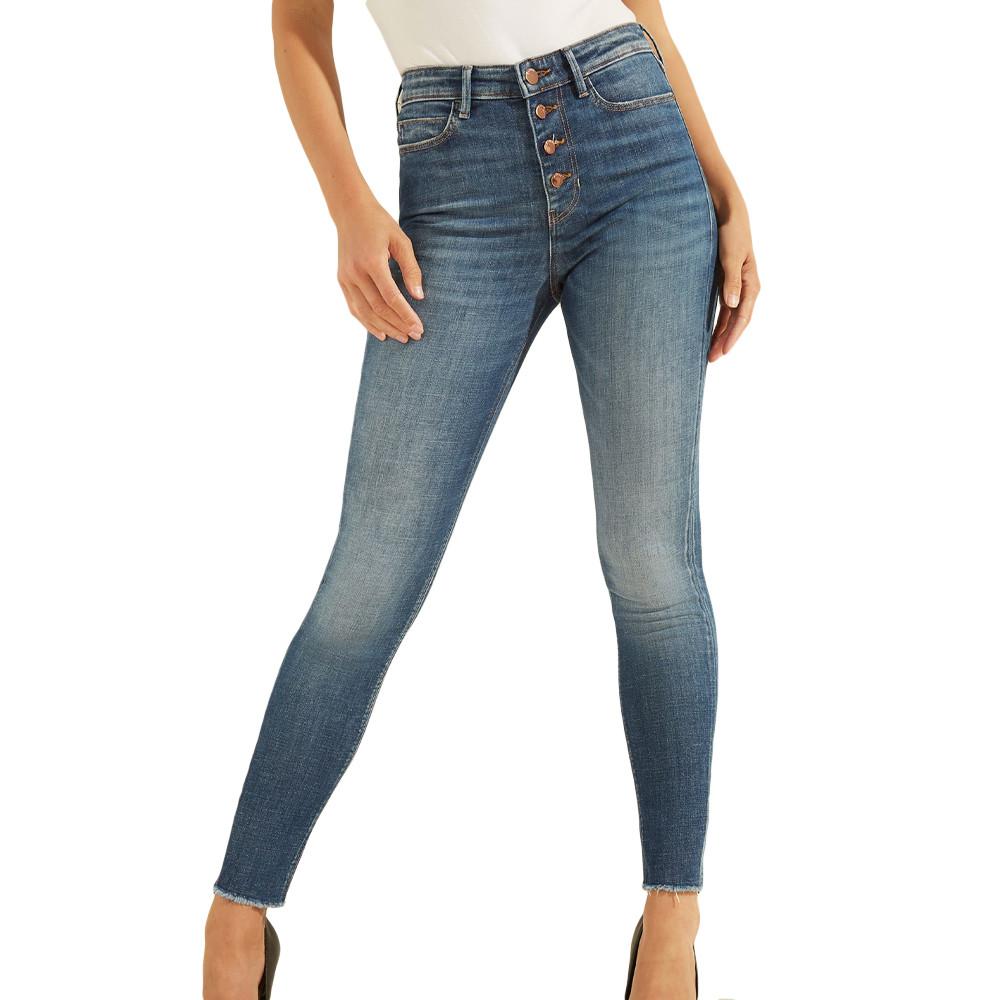 Jean Skinny Bleu Femme Guess 1981 Exposed pas cher