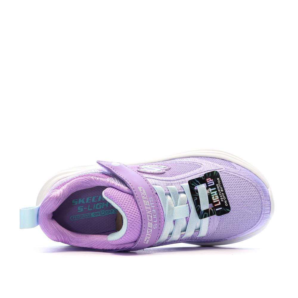 Baskets Mauves Clairs Fille Skechers Sola Glow vue 7