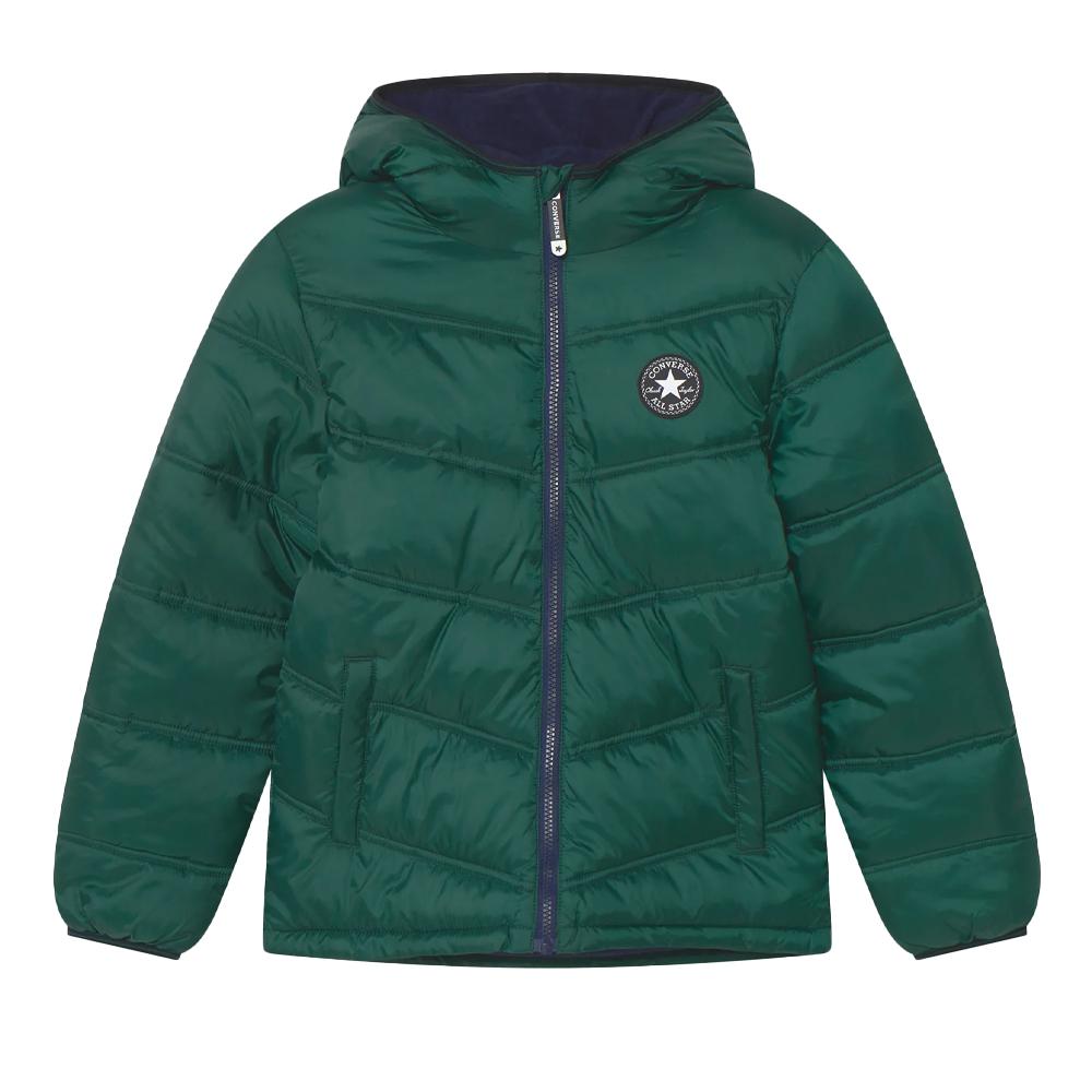 Doudoune Verte Garçon Converse Puffer Black pas cher