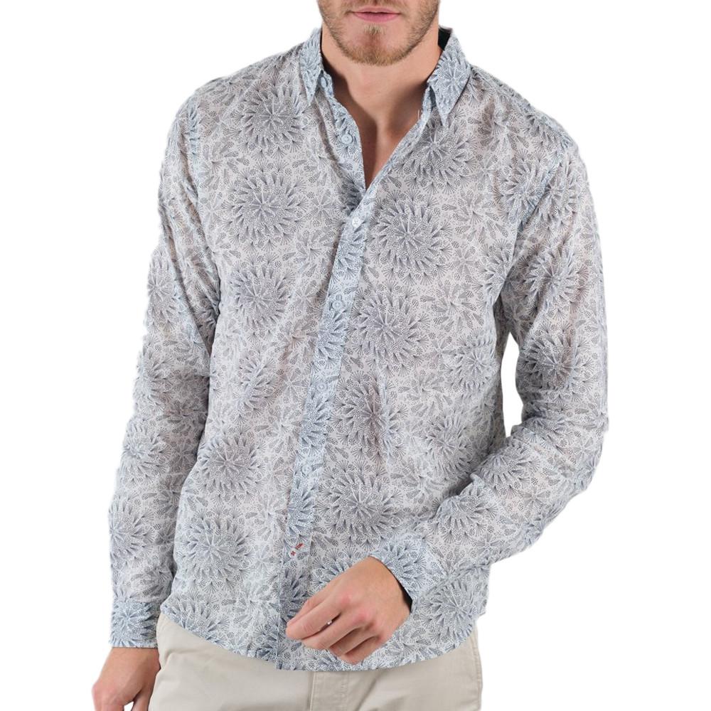 Chemise Manches Longues Blanche Homme Deeluxe Willard pas cher