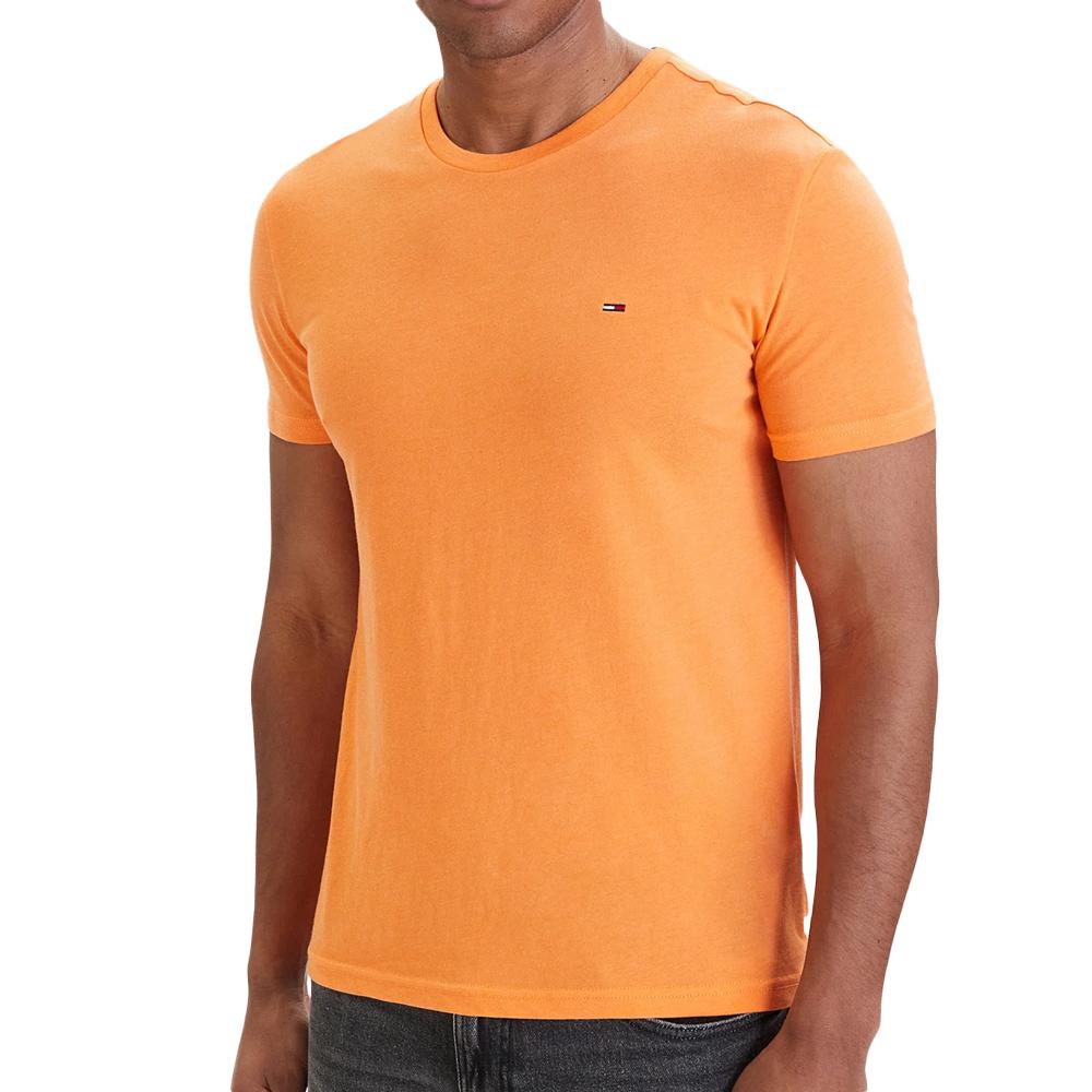 T-shirt Orange Homme Tommy Hilfiger Tjm X Slim Jaspes 1 pas cher