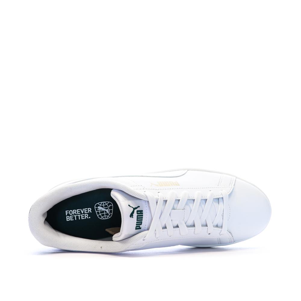 Baskets Blanches/Vertes Homme Puma Smash 3.0 L vue 4