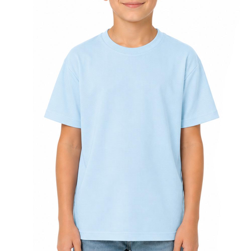 T-Shirt Bleu Clair Garçon Paname Brothers Poly Indigo pas cher