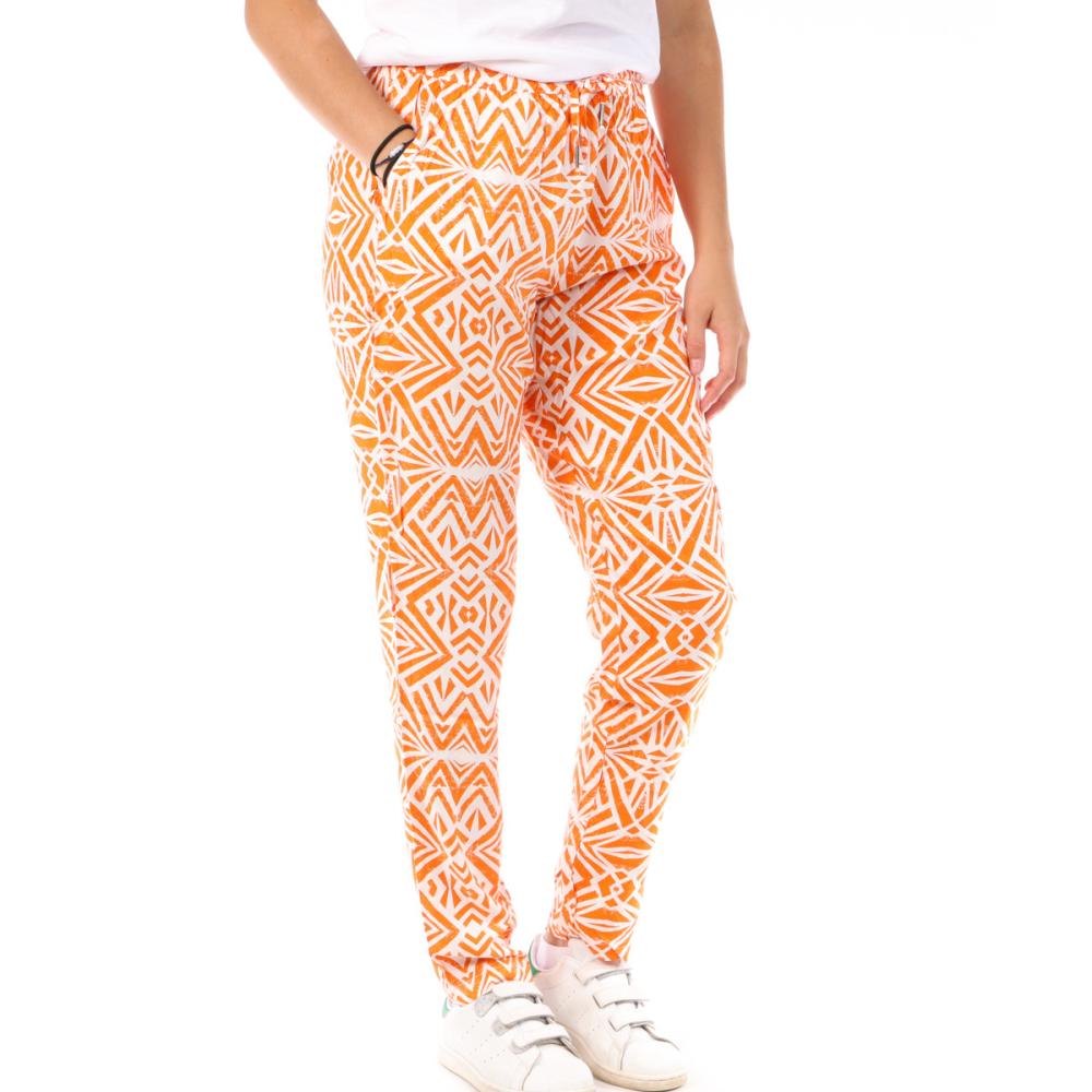 Pantalon Orange à Motifs Femme Only Nova Life pas cher