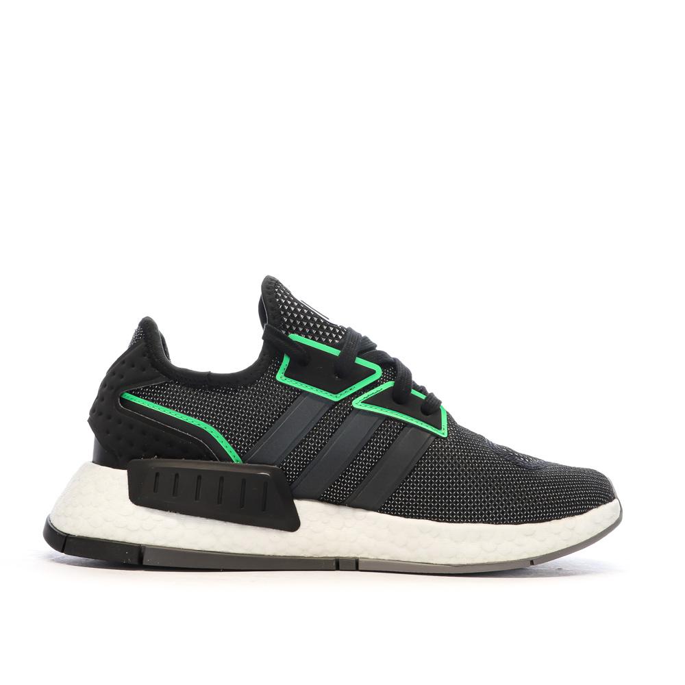 Baskets Noires/Verte Homme Adidas Nmd vue 2