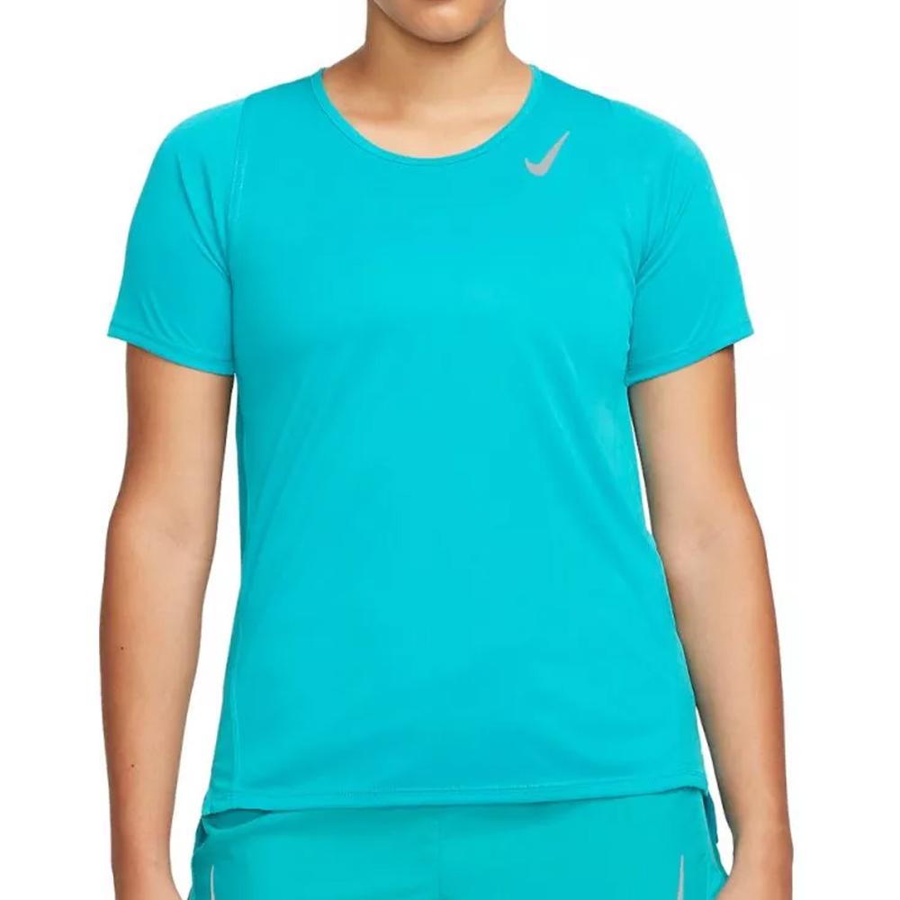 T-shirt Bleu Femme Nike Race Top pas cher