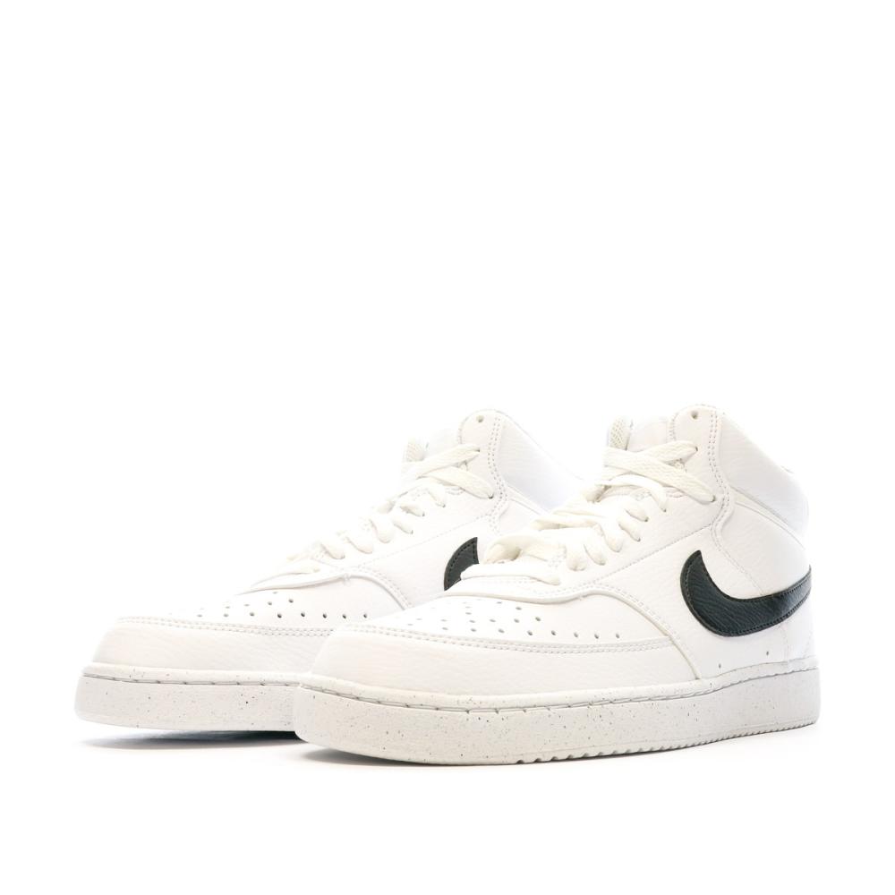 Baskets Blanche/Noir Homme Nike Court Vision Mid vue 6