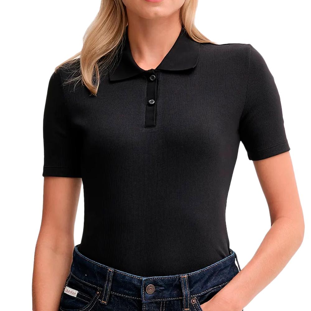 Polo Noir Femme Calvin Klein Jeans LV047C907G pas cher
